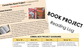 Preview of Cereal Box Book Project BUNDLE!