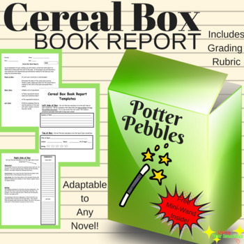 Preview of Cereal Box Book Report & Commercial