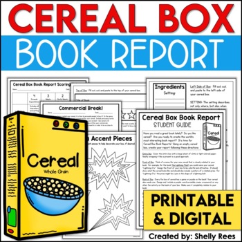 cereal box book report holes