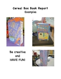Cereal Box Book Report Rubric and Examples