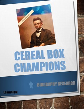 Preview of Cereal Box Champions:  Biography Research