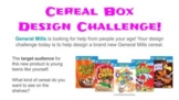 Cereal Box Design Challenge