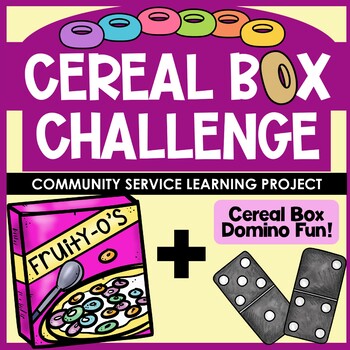 Preview of Cereal Box Domino Challenge Community Service Project
