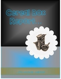 Cereal Box Report (Guidelines and Rubric)