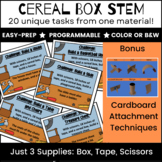STEM STEAM Challenges with a Cereal Box, 20 Tasks 1 Materi