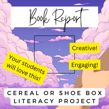 Preview of Cereal or Shoe box Creative Book Report - Elementary or Middle School - Low Prep