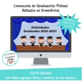 Ceremonia De Graduación Virtual Kindergarten Editable PowerPoint
