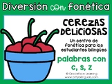 Spanish Phonics Center Words with C S Z - Centro de fonéti