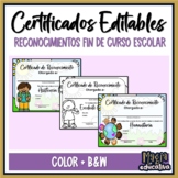 Certificados Editables Fin de Curso Escolar | Editable Cer