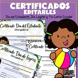 Certificados Editables de Verano | Editable Summer Certifi