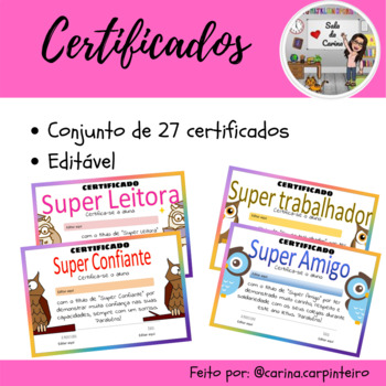 Preview of Certificados (Final de ano Letivo)