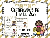 Certificados de fin de año/ End of year awards in spanish 