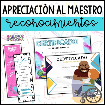 Preview of Certificados maestros | Teacher appreciation EDITABLE award in SPANISH