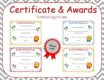 Preview of Certificate Awards in Chevron {editable}