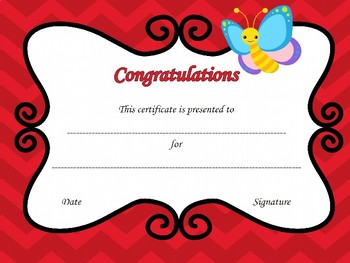 Preview of Appreciation Certificate - Congratulations - Freebie and Editable
