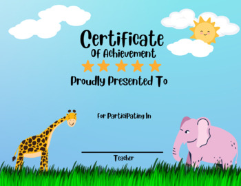 Preview of Certificate Of Achievement