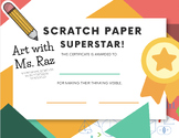 Certificate: Scratch Paper Superstar!