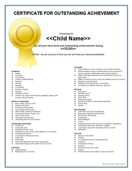Preview of Certificate of Achievement - Any year level, completely editable, homeschoolers,