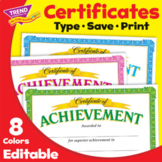Certificate of Achievement | Multiple Colors | Print & Digital