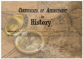 Preview of Certificate of Achievement in History