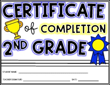 Certificate of Completion Awards by Julia's Colorful Classroom | TpT