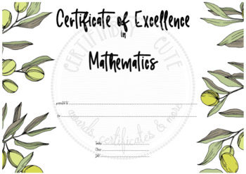 Preview of Certificate of Excellence in Mathematics 2