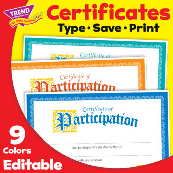 Certificate Paper - Official - Multi-Color