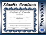 Certificate of Promotion - Editable