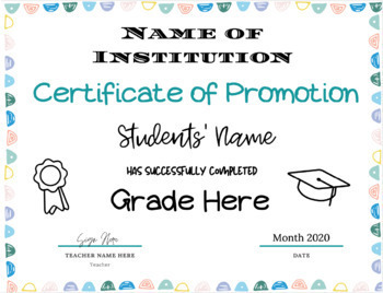 TK-2nd Promotion Certificates FREEBIE BW & COLOR by Sprinkles and School