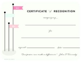 Certificate of Recognition Certificate