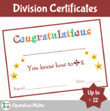 Division Certificates