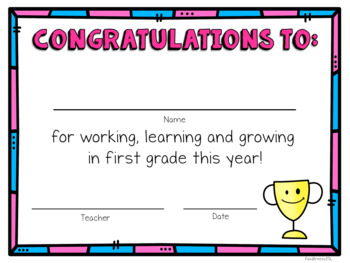 Certificates | End of School Year by EasyBreezyESL | TPT