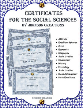 Preview of Certificates For The Social Sciences