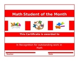 25 Certificates-Math Student of the Week and Month