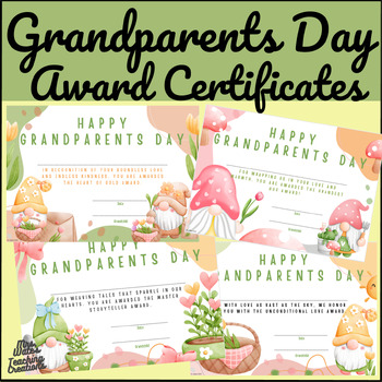 Preview of Printable Certificates for Grandparents Day - Grandparents Day Gift Ideas