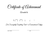 Certificates for Level 1 of Conversational Solfege