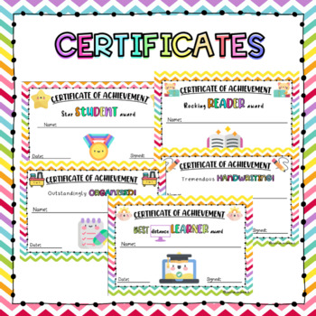 Preview of Certificates of Achievement