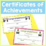 Certificates of Achievement for Autism and Special Education