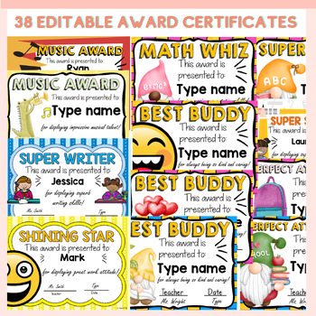 EDITABLE AWARDS: CERTIFICATES OF APPRECIATION by Teach To Tell | TpT