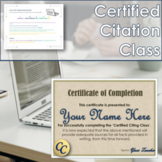 Certified Citation Class Learn to Cite APA and MLA