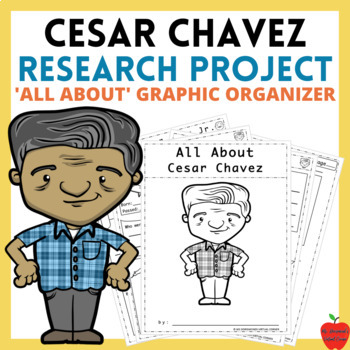 Preview of Cesar Chavez All-About Research Project Graphic Organizer | Biography
