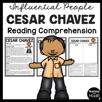 Preview of Cesar Chavez Biography Reading Comprehension Worksheet Latino Rights