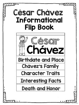 Preview of Cesar Chavez Biography Research Flip Book