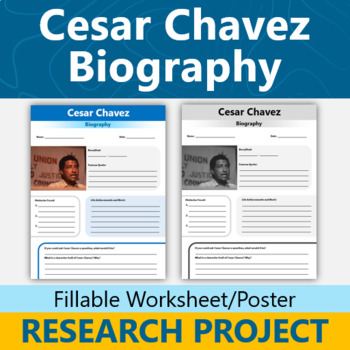 Preview of Cesar Chavez Biography Research Project
