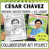 Cesar Chavez Collaborative Mural Poster | Hispanic Heritag