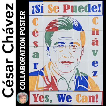 Preview of Cesar Chavez Collaborative Poster | Great Activity for Cesar Chavez Day!