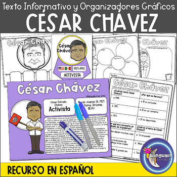 Preview of Cesar Chavez Hispanic Heritage Month Biography and Activities in SPANISH