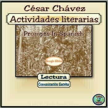 Preview of Cesar Chavez Reading Comprehension Activities for Google Apps - Spanish Prompts