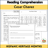 Cesar Chavez Reading Comprehension Biography Famouns Hispa