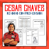Cesar Chavez - Reading Comprehension Pack | Hispanic Herit